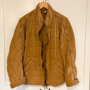 Free people Toasted coconut quilted jacket
